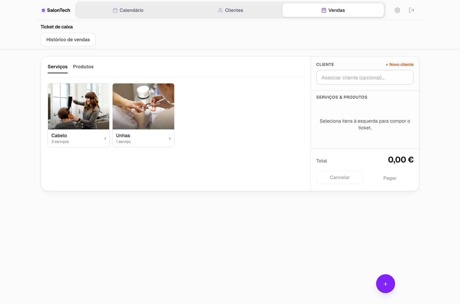 Vendas & Stock — SalonUP